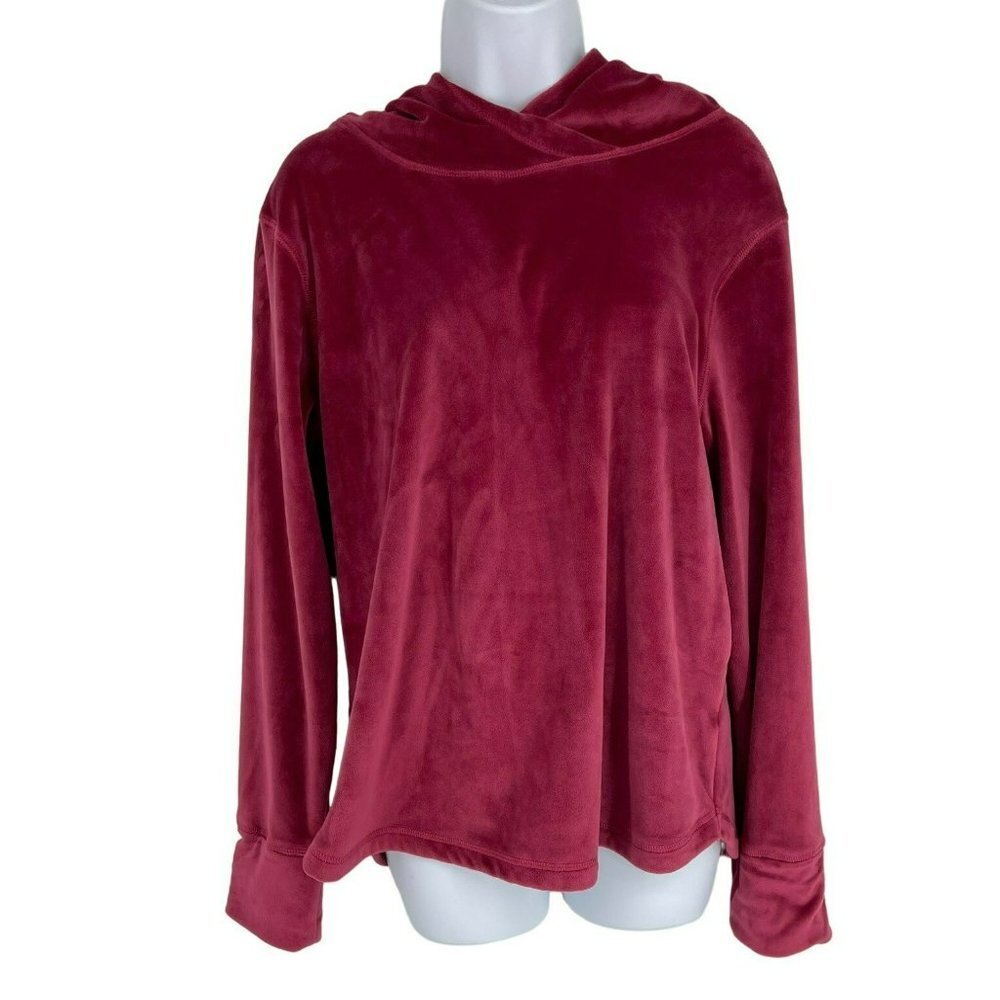 Pajamagram Tempting Touch Hooded Top In Garnet Size Medium